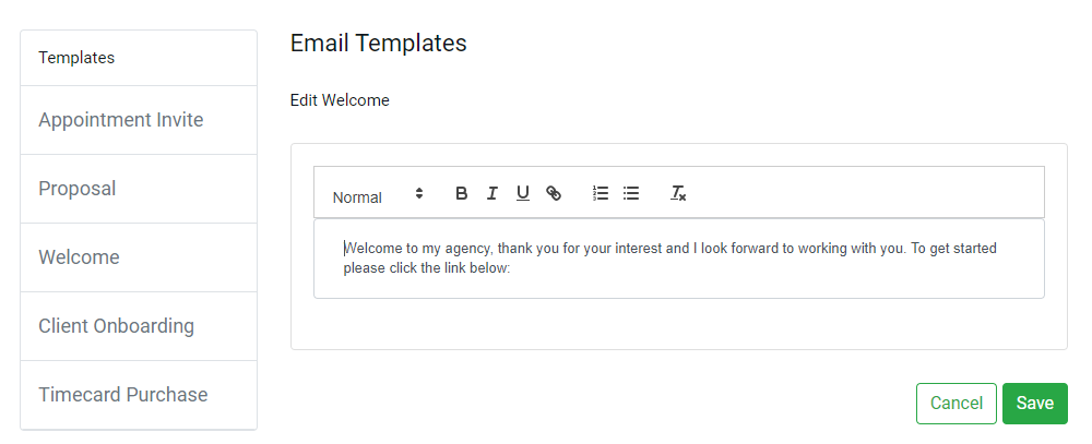 email templates